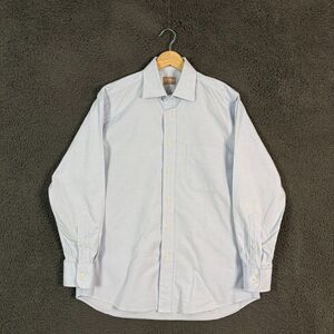Vtg Gitman Bros Shirt Mens 15 32 Blue Oxford Button Up Long Sleeve Preppy Casual